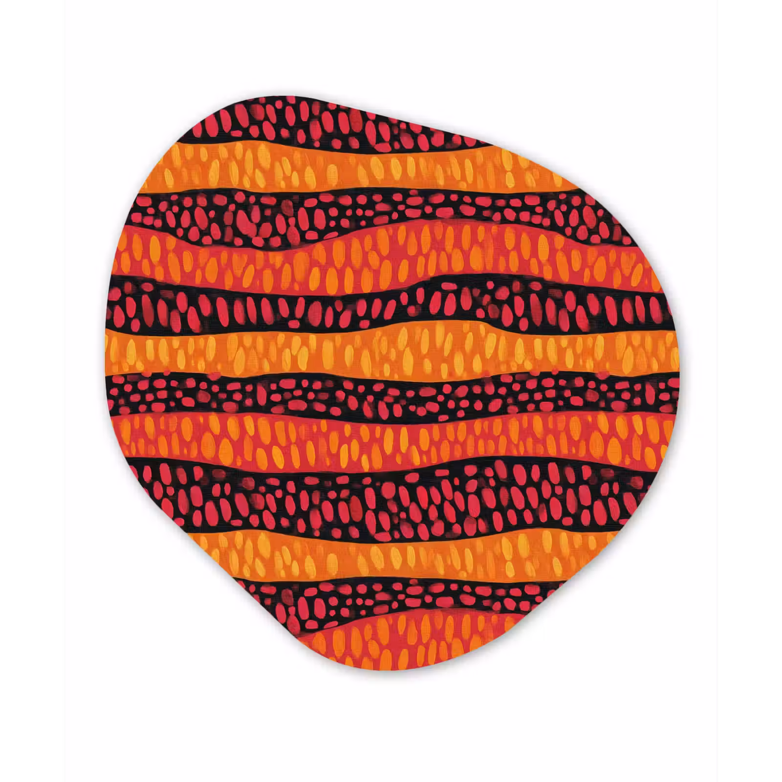 Organisch schilderij glas - Oranje - Roze - Expressief - Patroon — 1