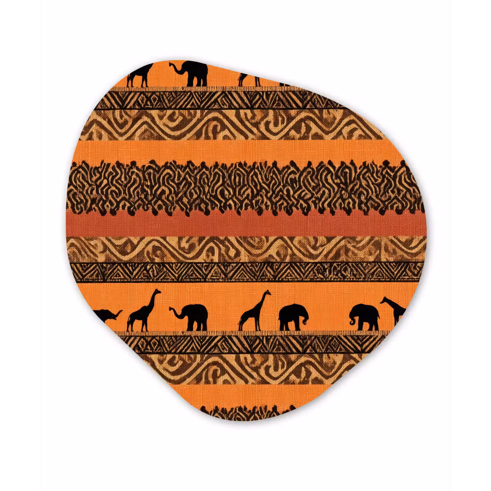 Organisch schilderij glas - Oranje - Safari - Afrikaans - Dieren - Patroon — 1