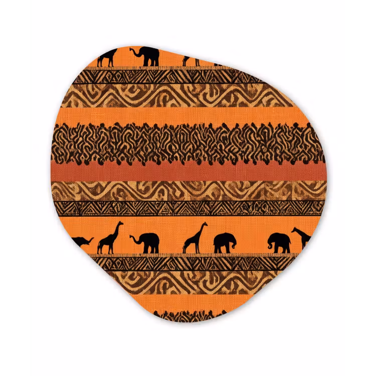 Organisch schilderij glas - Oranje - Safari - Afrikaans - Dieren - Patroon — 1