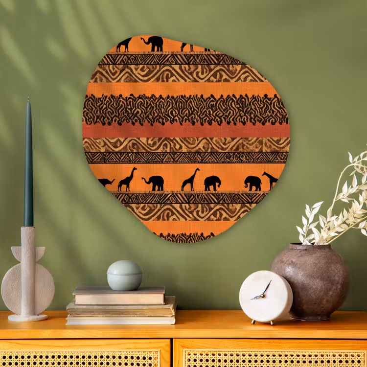 Organisch schilderij glas - Oranje - Safari - Afrikaans - Dieren - Patroon — 2
