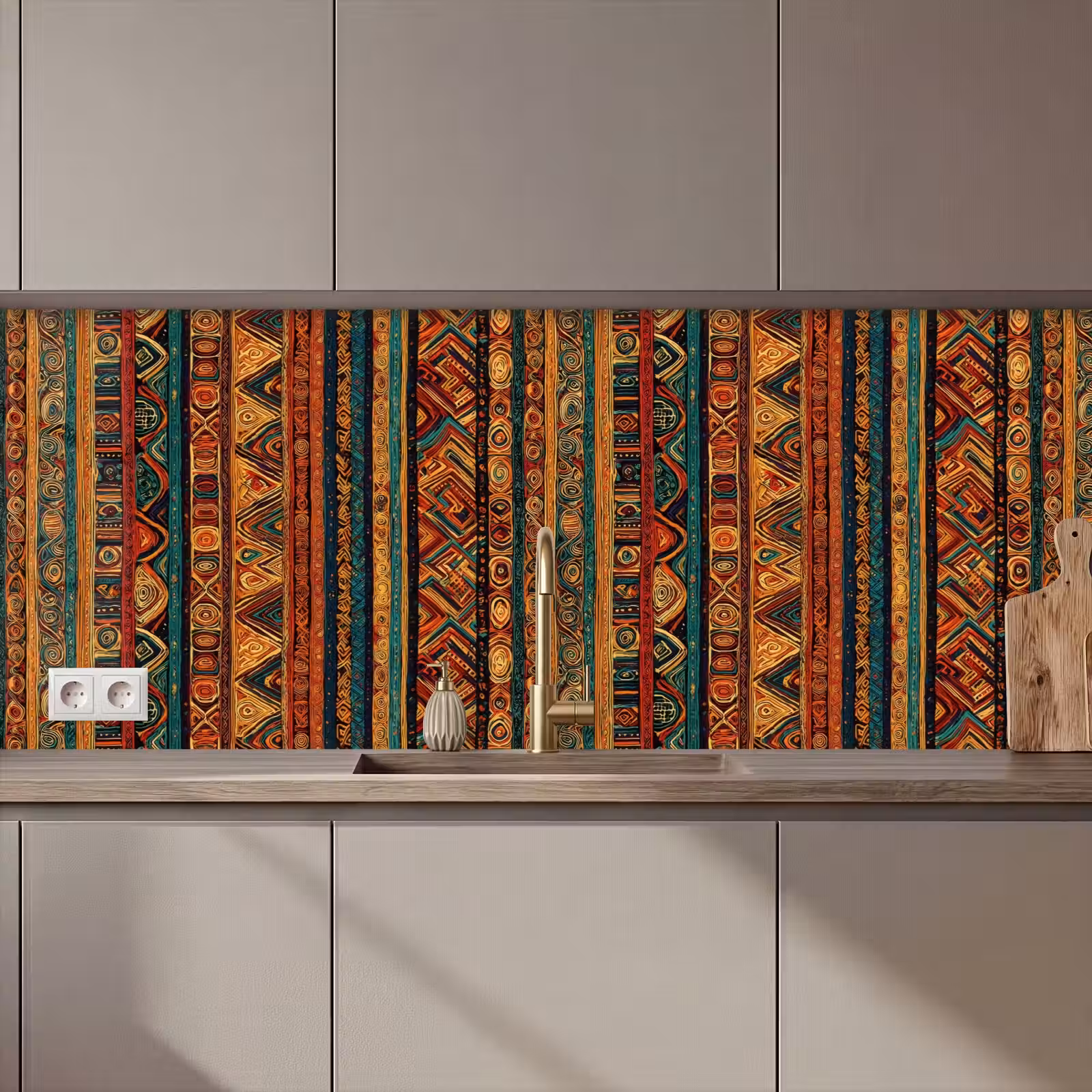 Keuken achterwand - Kleurrijk - Etnisch - Folkloristisch - Patroon — 1