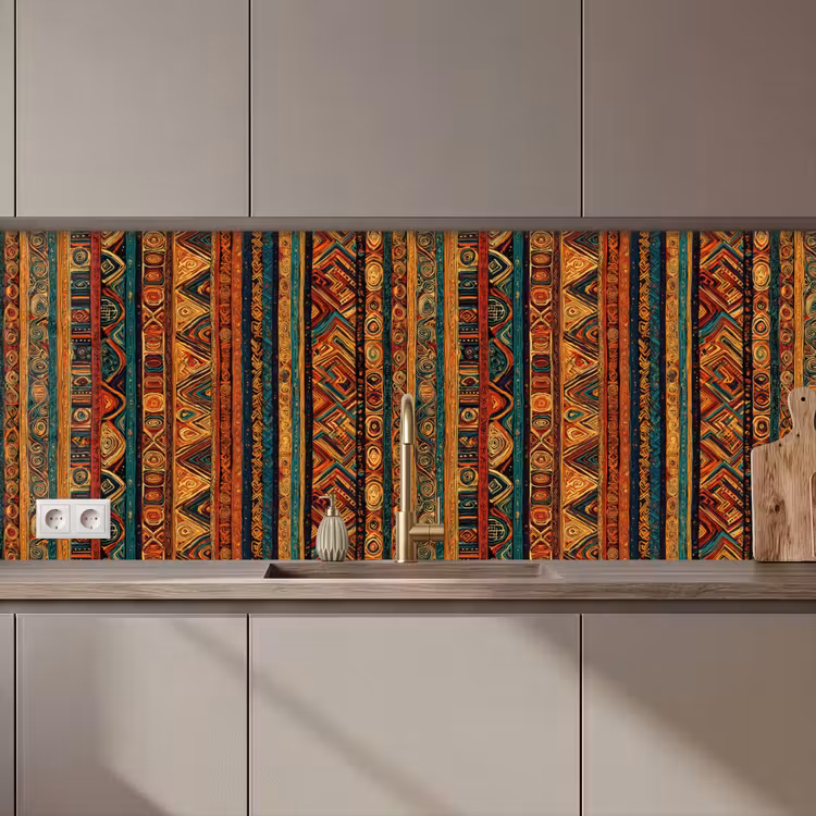 Keuken achterwand - Kleurrijk - Etnisch - Folkloristisch - Patroon — 1