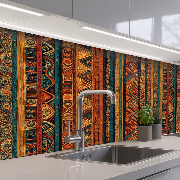 Keuken achterwand - Kleurrijk - Etnisch - Folkloristisch - Patroon — 2