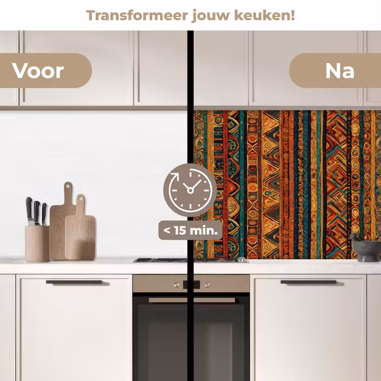 Keuken achterwand - Kleurrijk - Etnisch - Folkloristisch - Patroon — 3