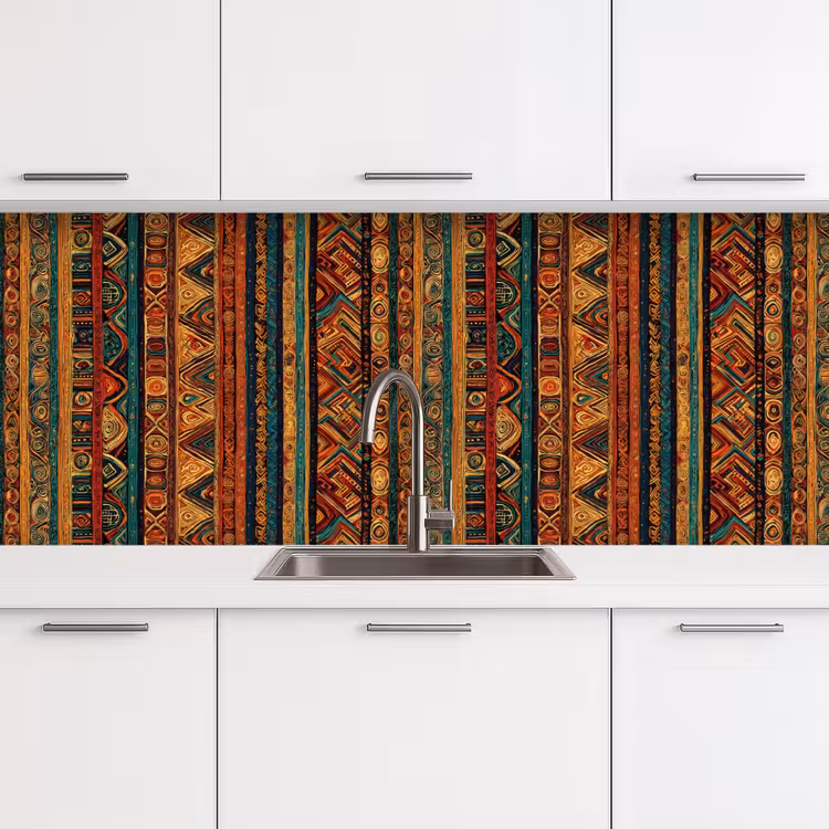 Keuken achterwand - Kleurrijk - Etnisch - Folkloristisch - Patroon — 4