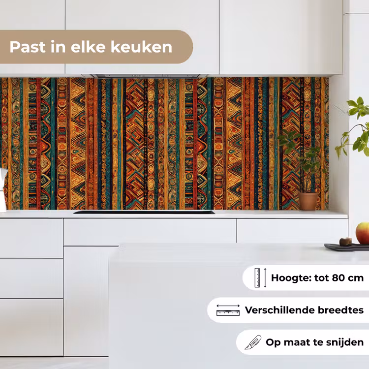 Keuken achterwand - Kleurrijk - Etnisch - Folkloristisch - Patroon — 7