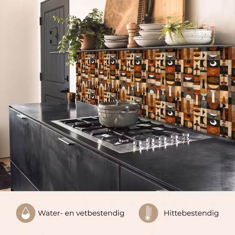 Keuken achterwand - Terracotta - Geometrisch - Mid-Century - Patroon — 5