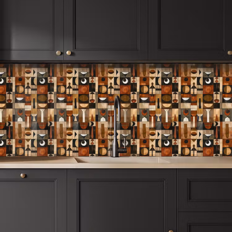 Keuken achterwand - Terracotta - Geometrisch - Mid-Century - Patroon — 6