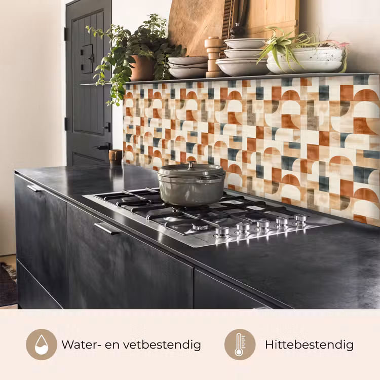 Keuken achterwand - Terracotta - Geometrisch - Aquarel - Textuur — 5