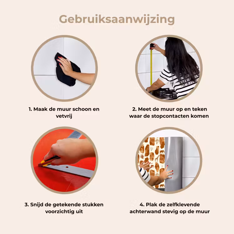 Keuken achterwand - Terracotta - Safari - Dieren - Patroon — 9