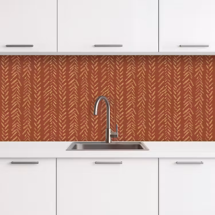 Keuken achterwand - Terracotta - Visgraat - Ambachtelijk - Patroon — 4