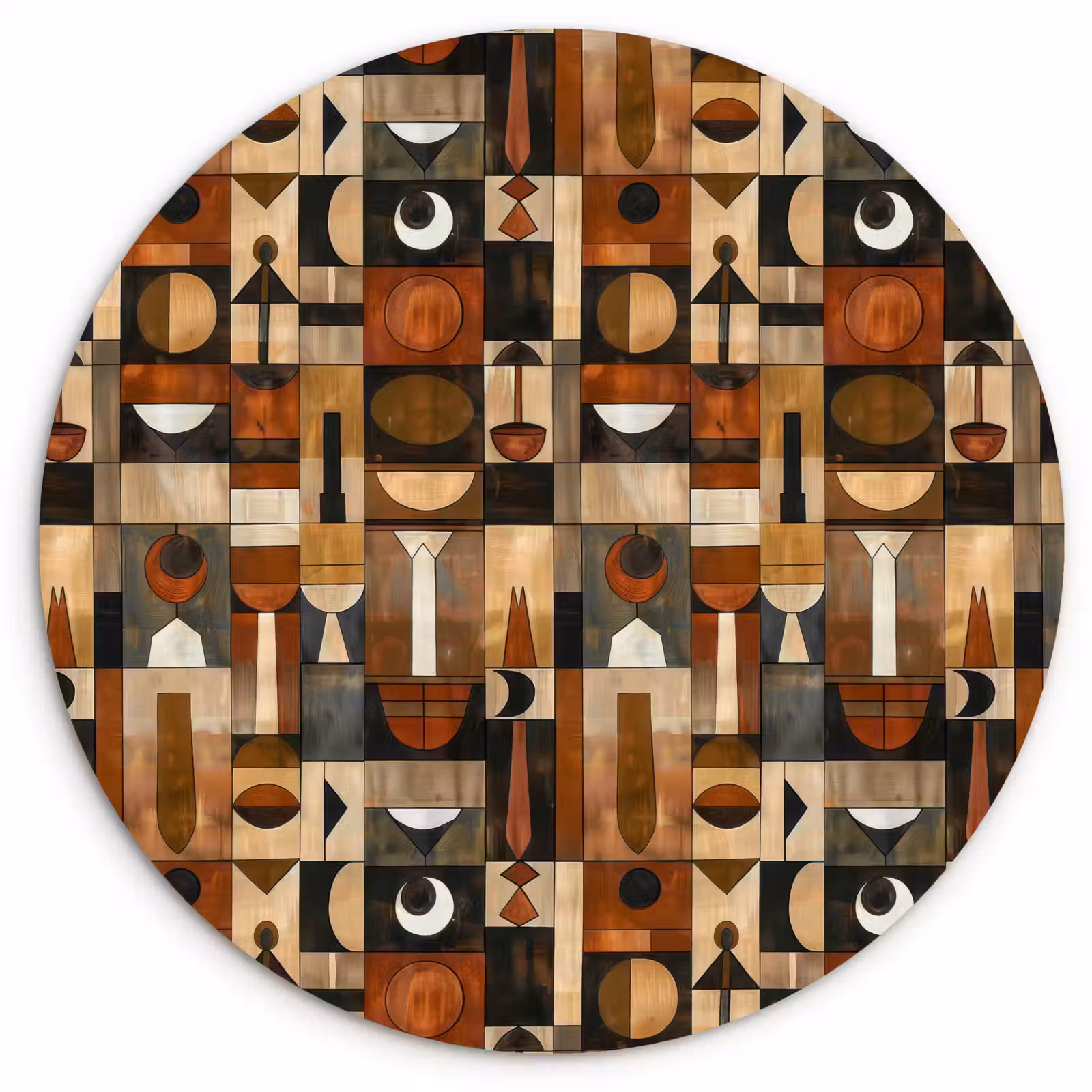 Muurcirkel - Terracotta - Geometrisch - Mid-Century - Patroon — 1