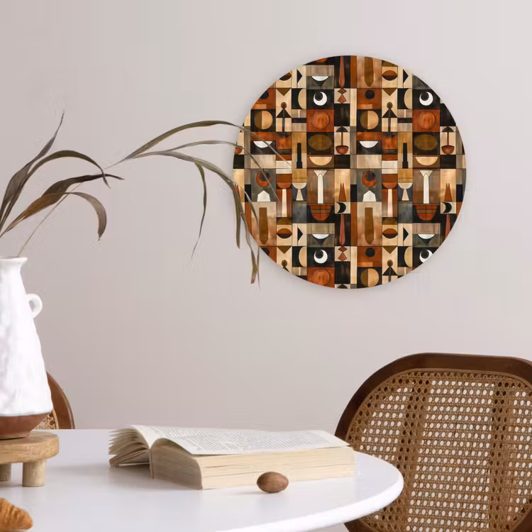 Muurcirkel - Terracotta - Geometrisch - Mid-Century - Patroon — 4