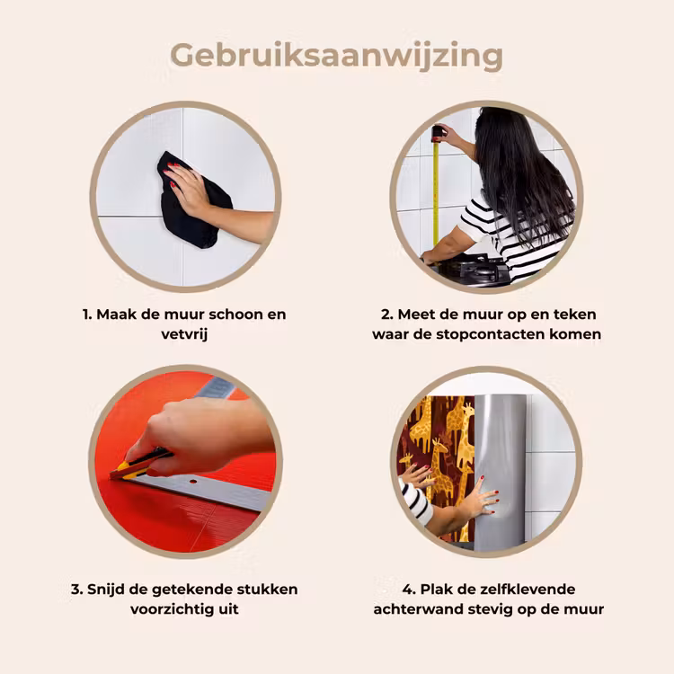 Keuken achterwand - Bruin - Giraffen - Safari - Patroon — 9