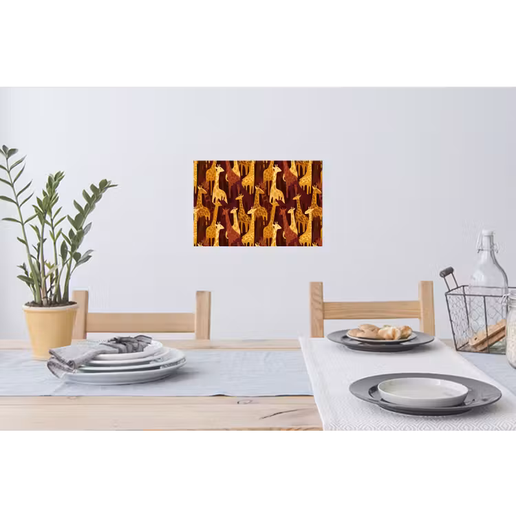 Muursticker - Bruin - Giraffen - Safari - Patroon — 3