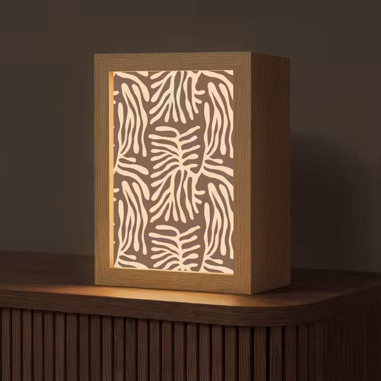 Gepersonaliseerd Lightbox - Bruin - Koraal - Expressief - Patroon — 1
