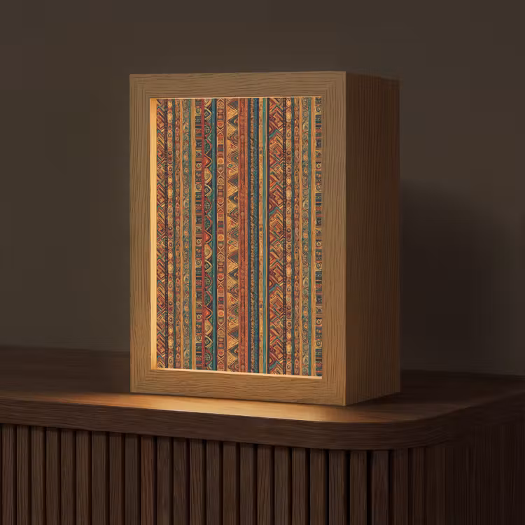 Gepersonaliseerd Lightbox - Kleurrijk - Etnisch - Folkloristisch - Patroon — 1
