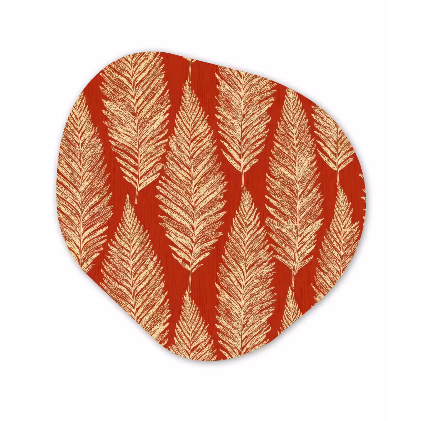 Organisch schilderij forex - Rood - Botanisch - Varen - Patroon — 1