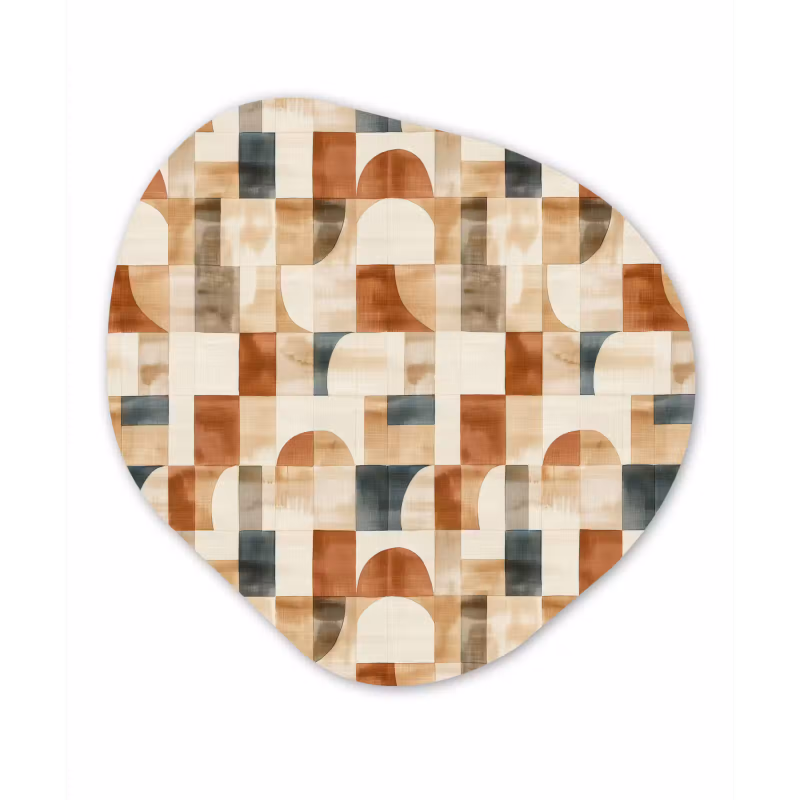 Organisch schilderij forex - Terracotta - Geometrisch - Aquarel - Textuur — 1