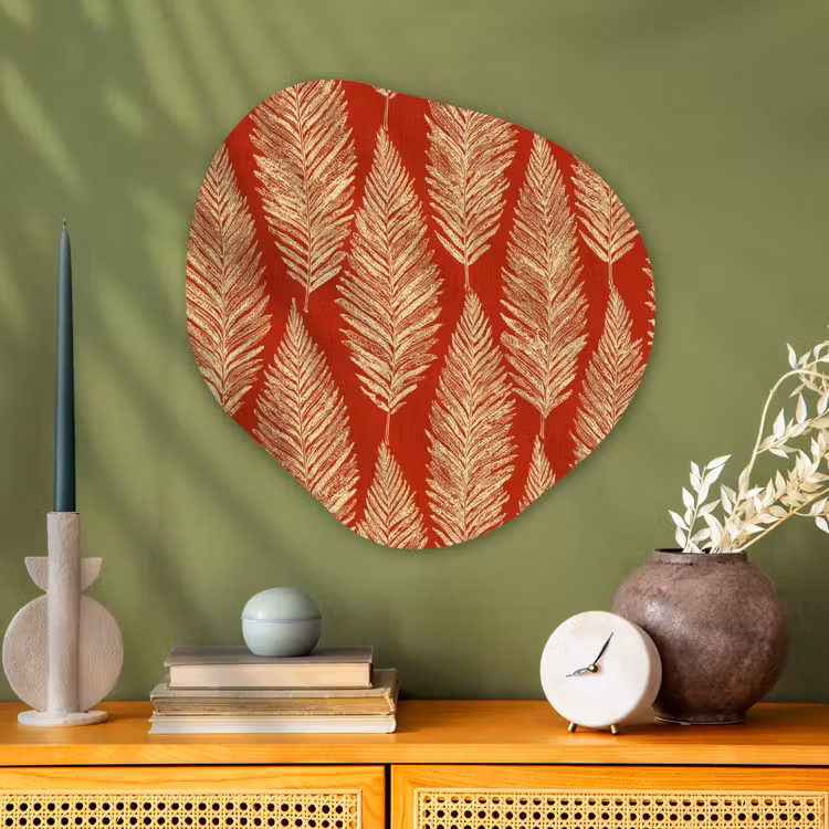 Organisch schilderij aluminium - Rood - Botanisch - Varen - Patroon — 2
