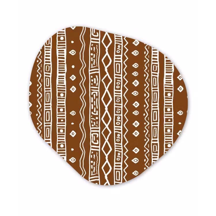 Organisch schilderij forex - Chocoladebruin - Etnisch - Tribaal - Patroon — 1