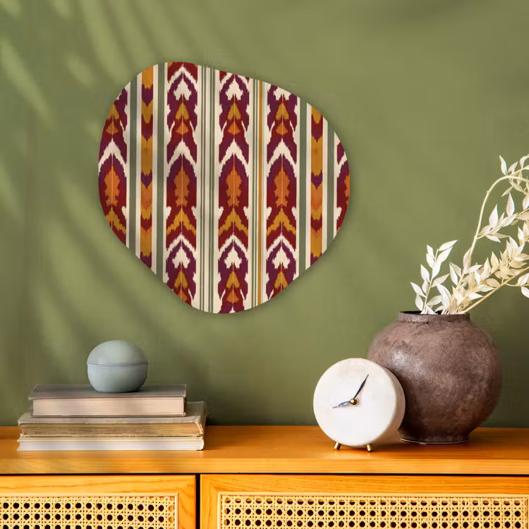 Organisch schilderij forex - Ikat - Bordeauxrood - Etnisch - Patroon — 2