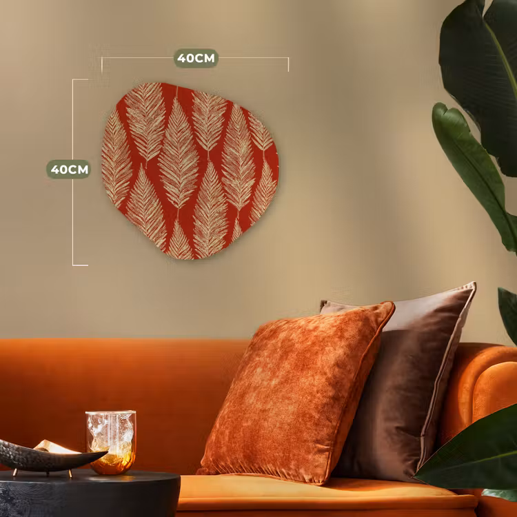 Organisch schilderij forex - Rood - Botanisch - Varen - Patroon — 4