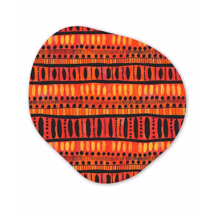 Organisch schilderij forex - Rood - Oranje - Etnisch - Expressief - Patroon — 1