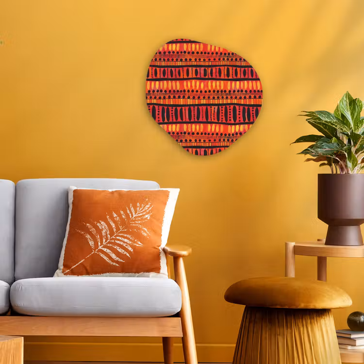 Organisch schilderij forex - Rood - Oranje - Etnisch - Expressief - Patroon — 3