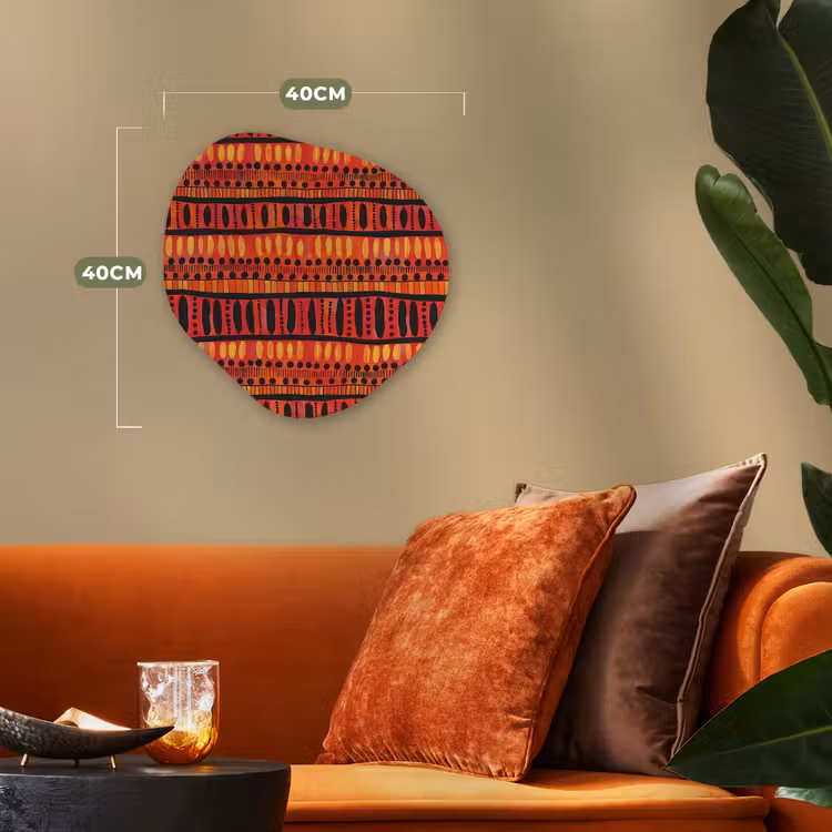 Organisch schilderij forex - Rood - Oranje - Etnisch - Expressief - Patroon — 4