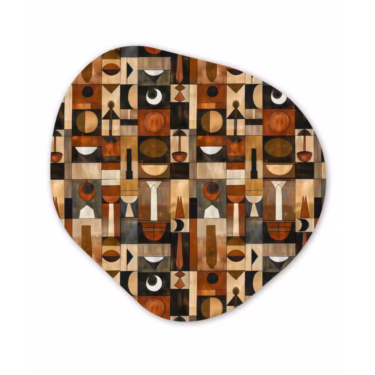 Organisch schilderij forex - Terracotta - Geometrisch - Mid-Century - Patroon — 1