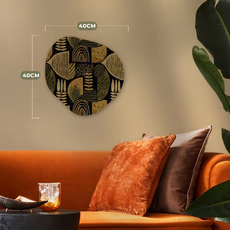 Organisch schilderij forex - Zwart - Okergeel - Botanisch - Textuur — 4