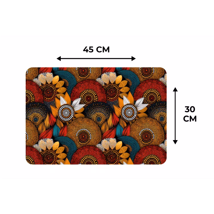 Placemat - 6 stuks - Kleurrijk - Aboriginal - Dot Painting - Botanisch - Patroon — 3