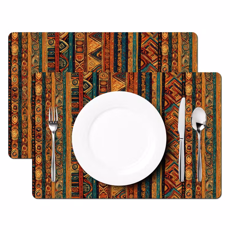 Placemat - 6 stuks - Kleurrijk - Etnisch - Folkloristisch - Patroon — 2