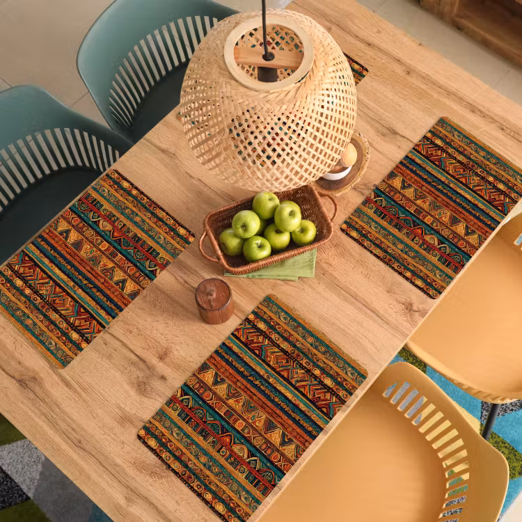 Placemat - 6 stuks - Kleurrijk - Etnisch - Folkloristisch - Patroon — 6