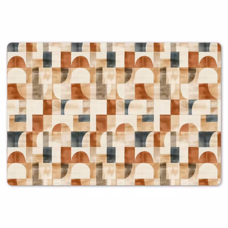 Placemat - 6 stuks - Terracotta - Geometrisch - Aquarel - Textuur — 7