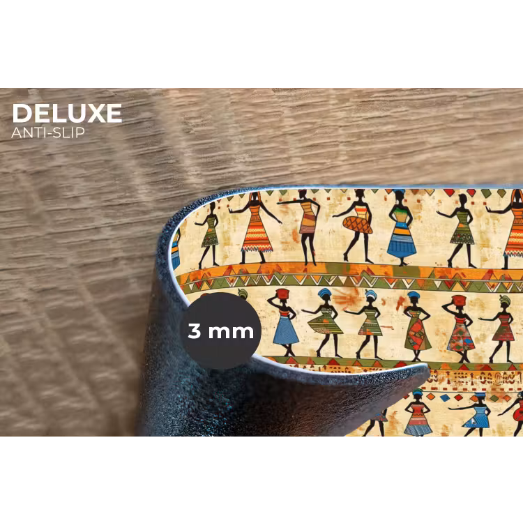 Placemat - 6 stuks - Kleurrijk - Afrikaans - Etnisch - Dansende Vrouwen - Patroon — 4