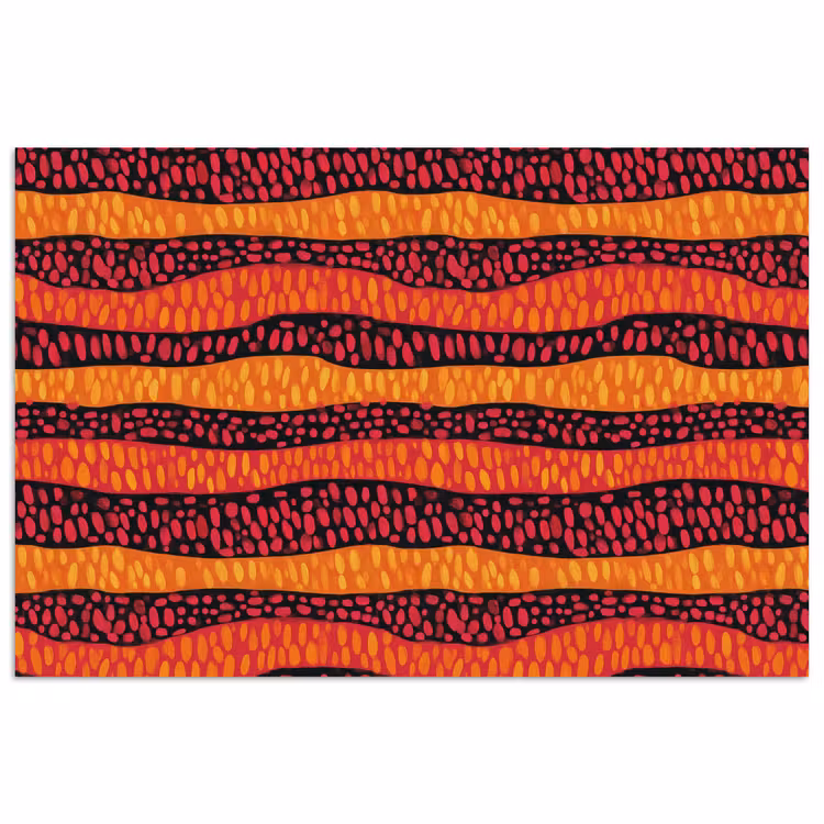 Poster - Oranje - Roze - Expressief - Patroon — 1