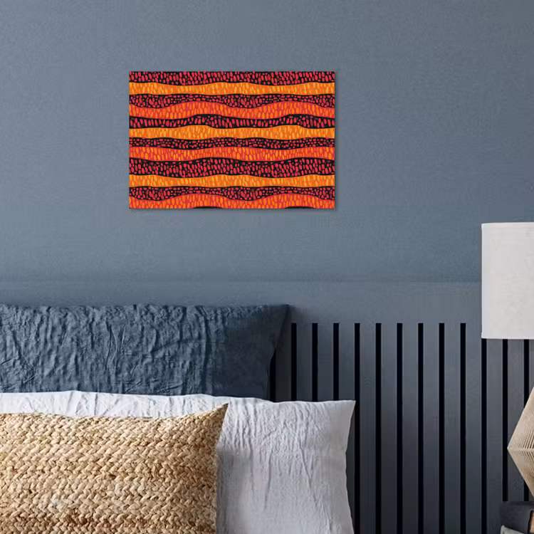 Poster - Oranje - Roze - Expressief - Patroon — 3
