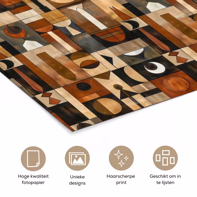 Poster - Terracotta - Geometrisch - Mid-Century - Patroon — 5