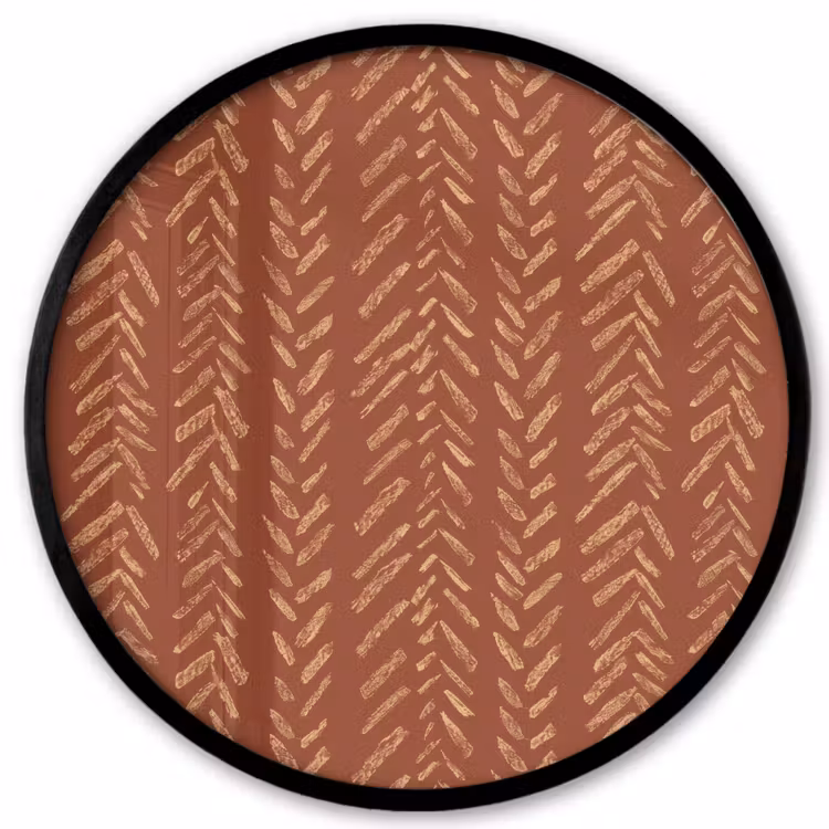 Ronde fotolijst - Terracotta - Visgraat - Ambachtelijk - Patroon — 1