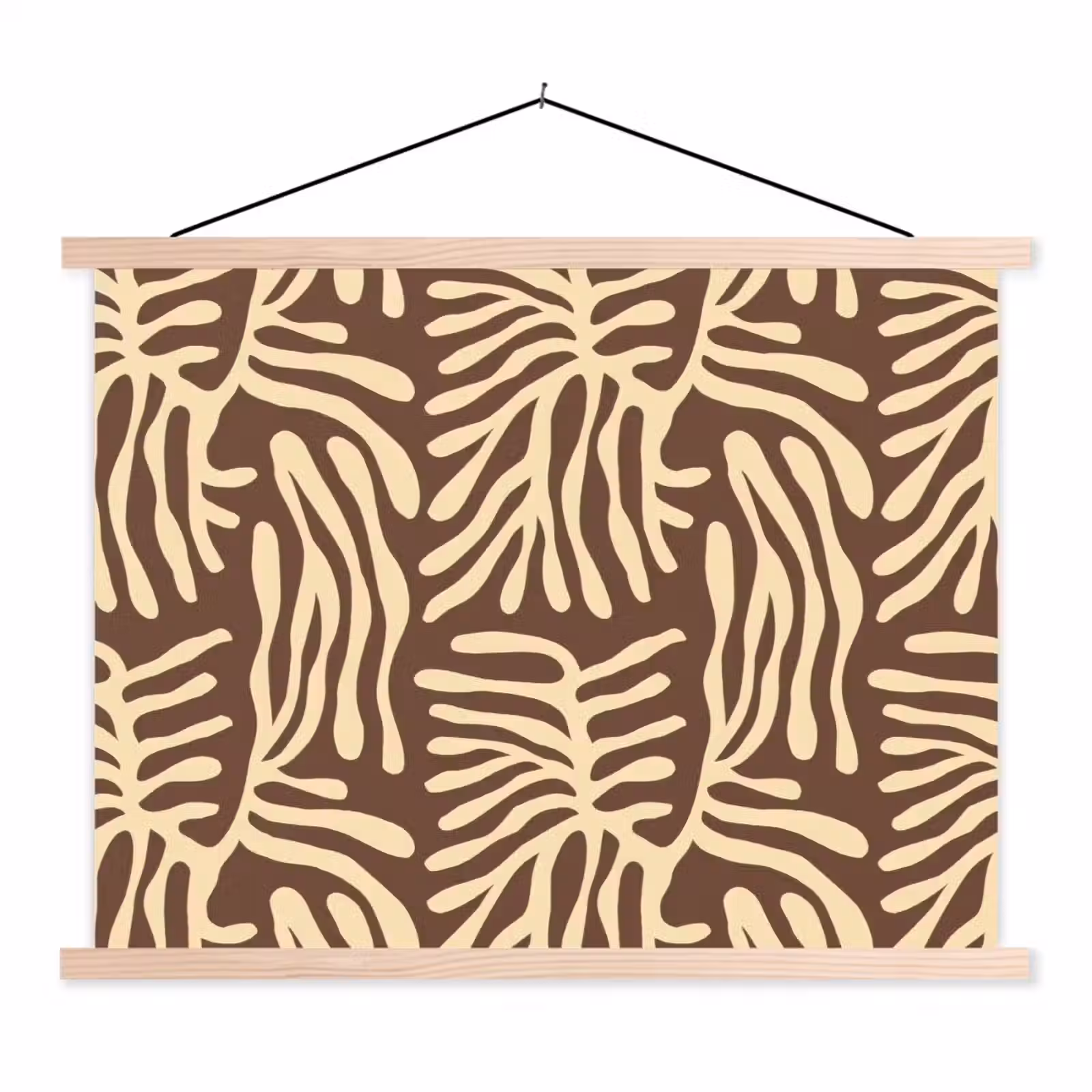 Schoolplaat - Bruin - Koraal - Expressief - Patroon — 1