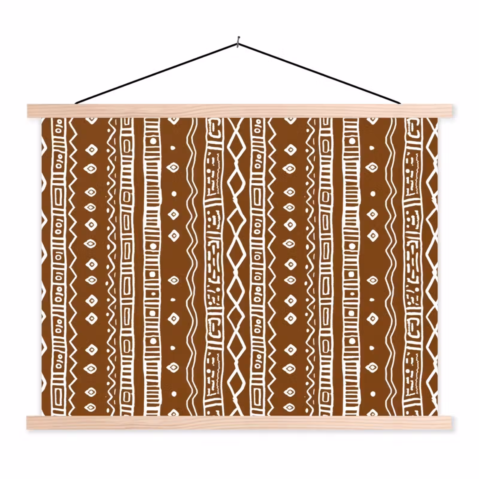 Schoolplaat - Chocoladebruin - Etnisch - Tribaal - Patroon — 1