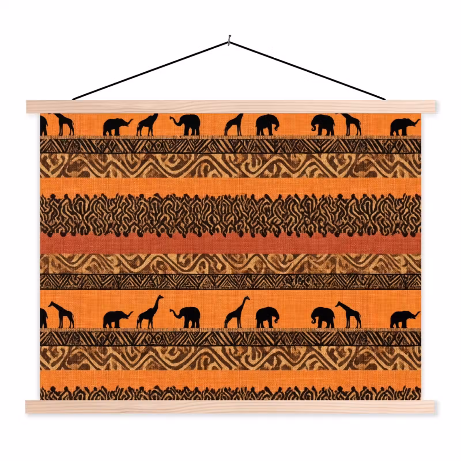 Schoolplaat - Oranje - Safari - Afrikaans - Dieren - Patroon — 1