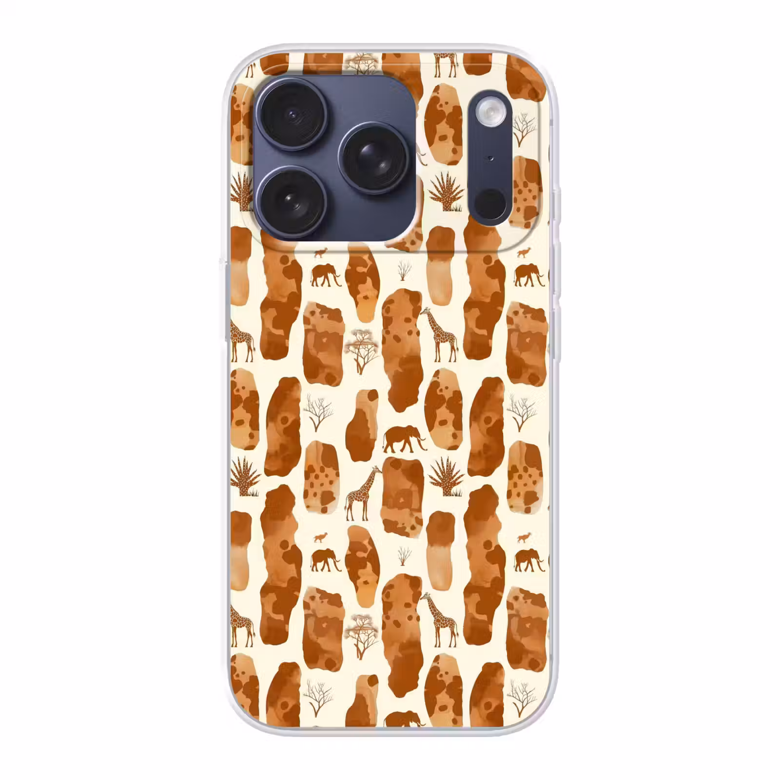 Telefoonhoesje - Terracotta - Safari - Dieren - Patroon — 1
