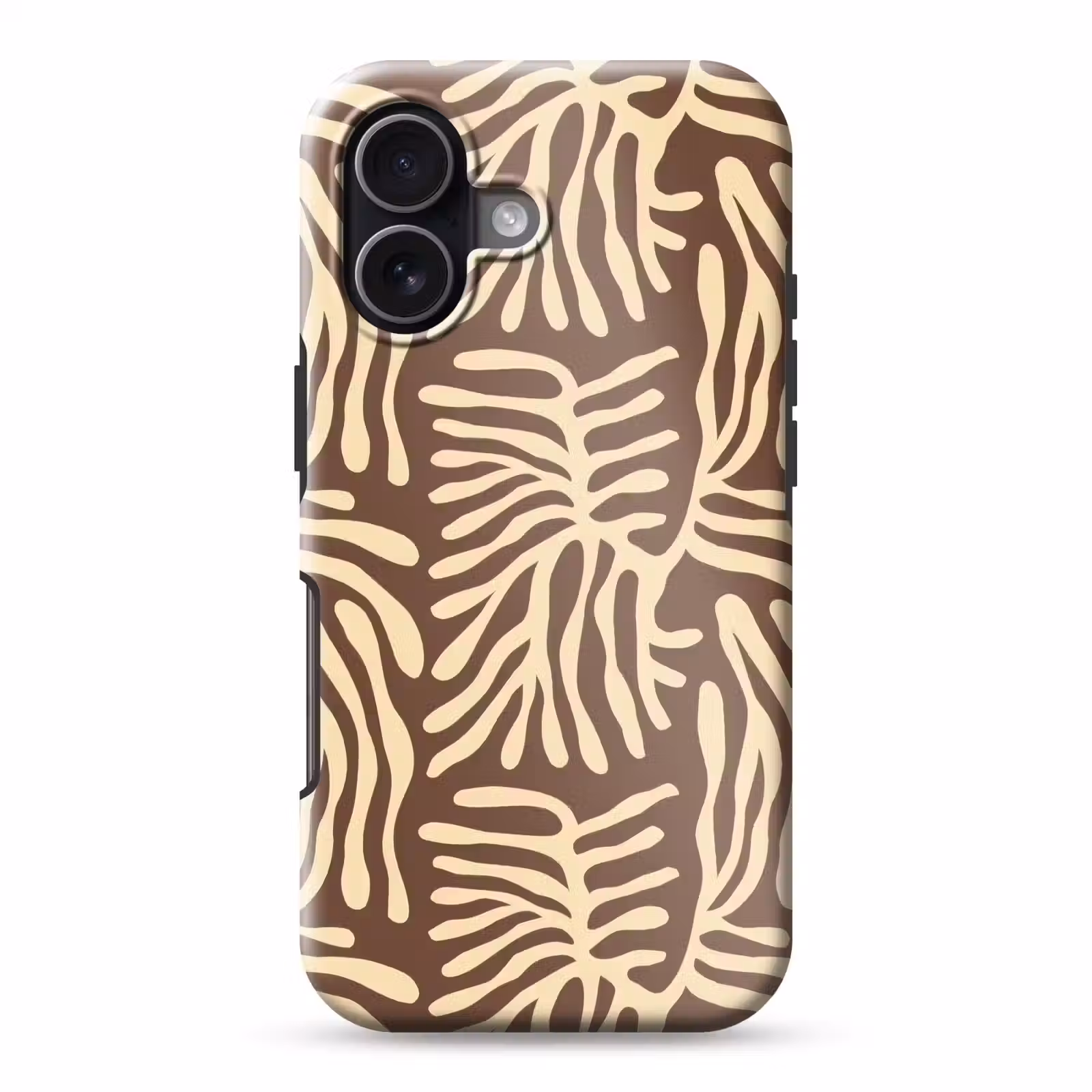Telefoonhoesje Toughcase - Bruin - Koraal - Expressief - Patroon — 1