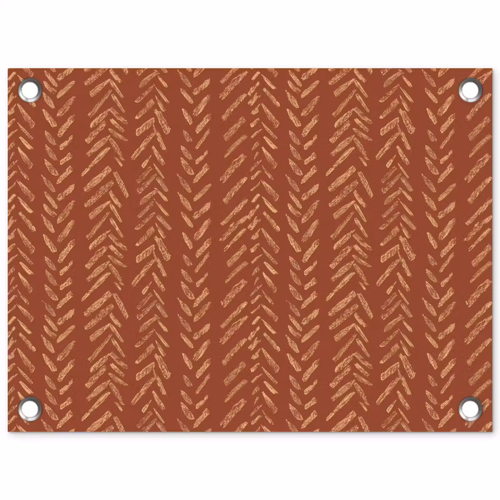 Tuinposter - Terracotta - Visgraat - Ambachtelijk - Patroon — 1