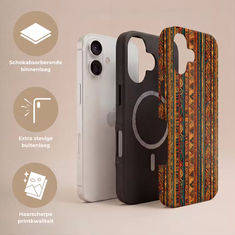 Telefoonhoesje Toughcase - Kleurrijk - Etnisch - Folkloristisch - Patroon — 3