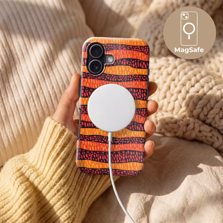 Telefoonhoesje Toughcase - Oranje - Roze - Expressief - Patroon — 8