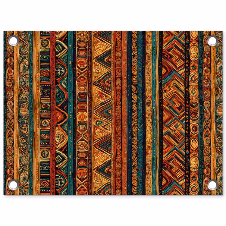Tuinposter - Kleurrijk - Etnisch - Folkloristisch - Patroon — 1